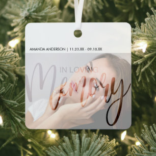 Moderne Typografie-Fotografie-Gedenkstätte Ornament Aus Metall