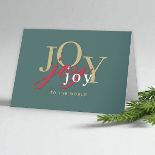 Moderne Typografie - Freude an der Weihnachtszeit Feiertagskarte