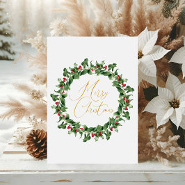 Moderne Typografie Frohe Weihnachtsblumenausweis Folien Feiertagskarte