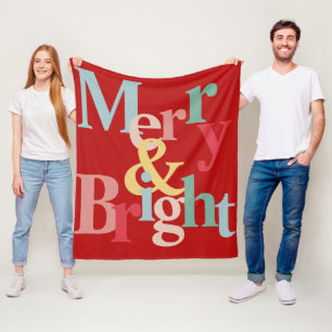 Moderne Typografie fröhlich und hell rot Fleecedecke