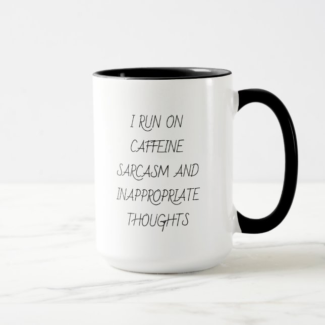 Moderne Typografie Funny Coffee Lover Tasse (Rechts)