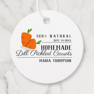 Moderne Typografie Getötete Karotten Jar Tags Geschenkanhänger