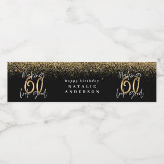 Moderne Typografie Gold Glitzer Chic 60. Geburtsta
