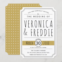 Moderne Typografie Goldhochzeit