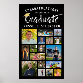 Moderne Typografie Graduate 17 FotoCollage Poster