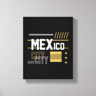 Moderne Typografie Grafikdesign Mexico City Leinwanddruck