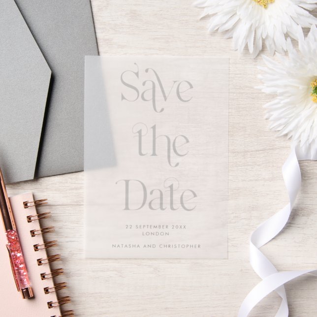Moderne Typografie-Hochzeit speichert das Date-Ove (Hochzeit)