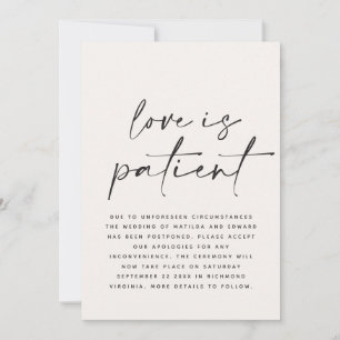 Moderne Typografie Hochzeit verschoben Rettet das  Save The Date