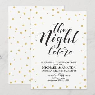 Moderne Typografie Hochzeitskarte für Probe Einladung