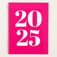 Moderne Typografie Hot-Rosa Custom Year Monogram