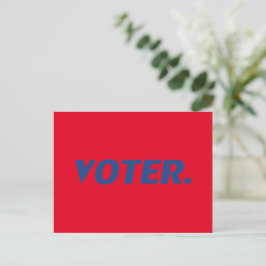 Moderne Typografie in Rot und Blau Postkarte