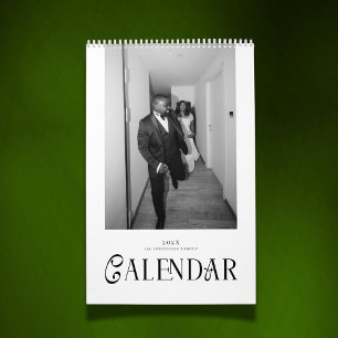 Moderne Typografie Individuelle Frischvermählte Ho Kalender