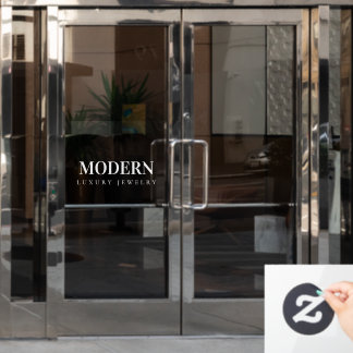 Moderne Typografie-Klasse Schmuckgeschäft Fensteraufkleber