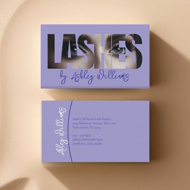 Moderne Typografie "LASHES by" lash artist Visitenkarte (Von Creator hochgeladen)