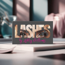 Moderne Typografie "LASHES by" lash artist Visitenkarte