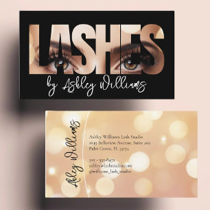 Moderne Typografie "LASHES by" lash artist Visitenkarte