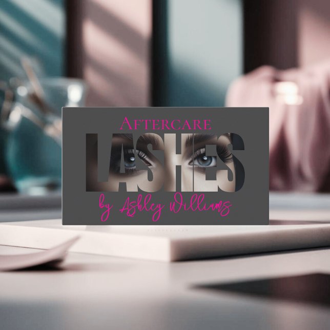 Moderne Typografie "LASHES by nachcare" Visitenkarte (Von Creator hochgeladen)