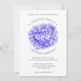 Moderne Typografie Lavender Lila Peony Wedding Einladung