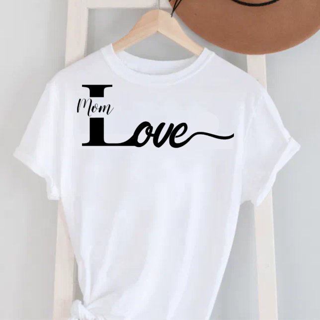 Moderne Typografie Liebe Mama T - Shirt (Von Creator hochgeladen)