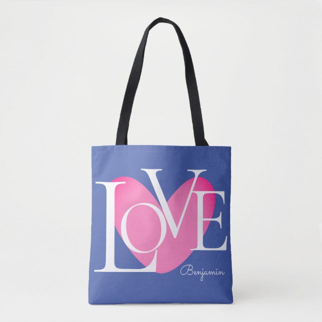 Moderne Typografie-LIEBE Tasche (Vorderseite)