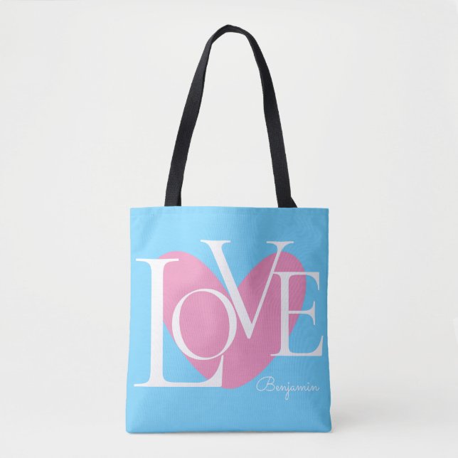 Moderne Typografie-LIEBE Tasche (Vorderseite)