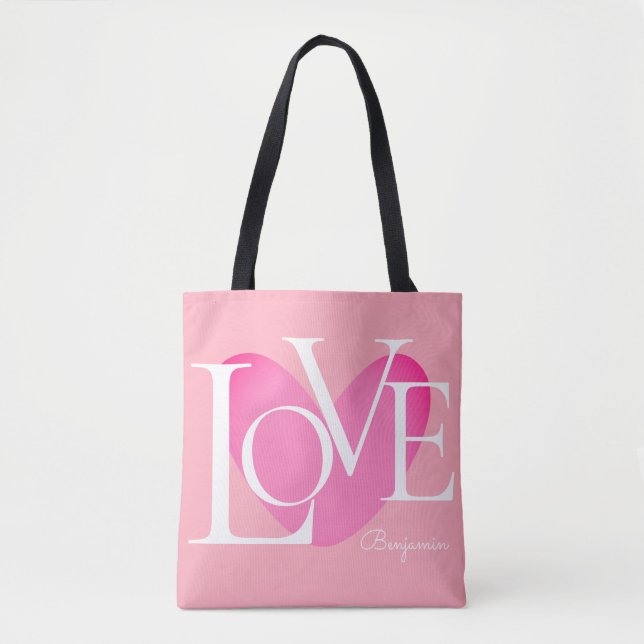 Moderne Typografie-LIEBE Tasche (Vorderseite)