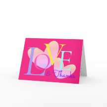 Moderne Typografie-Liebe und dank Textdesign-Karte