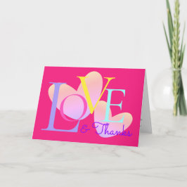 Moderne Typografie-Liebe und dank Textdesign-Karte Karte