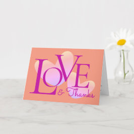 Moderne Typografie-Liebe und dank Textdesign-Karte Karte