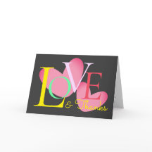 Moderne Typografie-Liebe und dank Textdesign-Karte