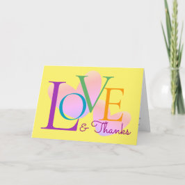 Moderne Typografie-Liebe und dank Textdesign-Karte Karte
