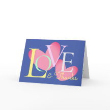 Moderne Typografie-Liebe und dank Textdesign-Karte
