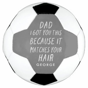 Moderne Typografie lustige Papa graue Haare Väter Fußball