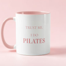 Moderne Typografie Lustige Pilates-Spruch Rosa