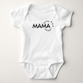 Moderne Typografie-Mama Mommy Bruh Bodysuit Baby Strampler