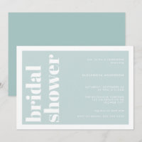 Moderne Typografie Minze Türkisfarben Brautparty