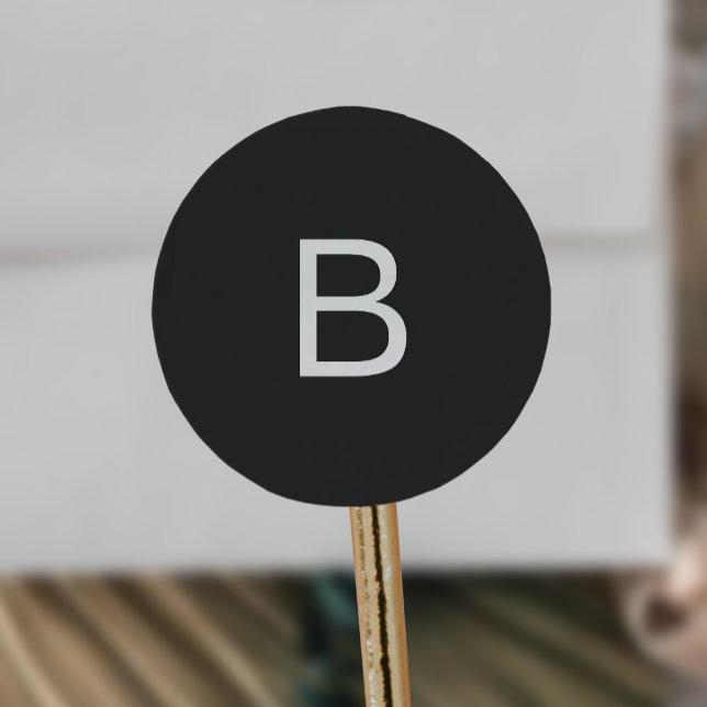 Moderne Typografie-Monogramm-Umschlag Aufkleber (Von Creator hochgeladen)