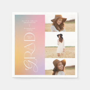 Moderne Typografie-Multi-Foto-Graduierte willkomme Serviette