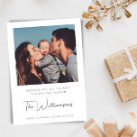 Moderne Typografie nach Kundenwunsch Foto Feiertagskarte<br><div class="desc">Einfache,  moderne Typografie - Grußkarte für Foto Holiday Card</div>