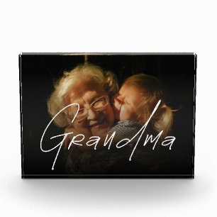 Moderne Typografie Oma individuelles Fotogeschenk Fotoblock