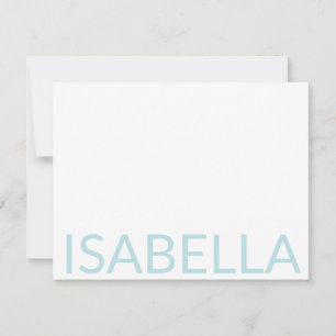 Moderne Typografie Personalisiert Blauer Name Mitteilungskarte