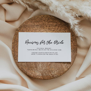 Moderne Typografie Rezeptkarte Begleitkarte