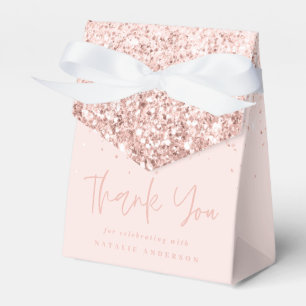 Moderne Typografie Rosa mädchenhaften Glitzer Chic Geschenkschachtel