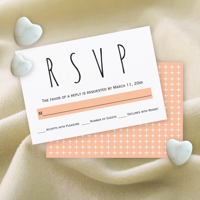 Moderne Typografie RSVP Karte (Von Creator hochgeladen)