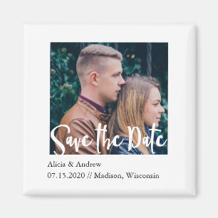 Moderne Typografie Save the Date Magnet