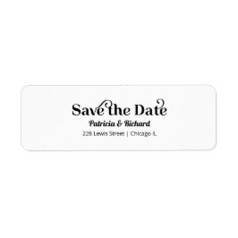 Moderne Typografie Save the Date Rücksendeadresse
