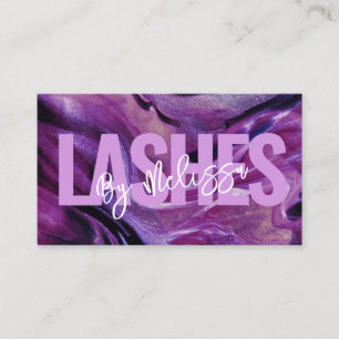 Moderne Typografie Schönheit Makeup Artist Lashes Visitenkarte