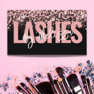 Moderne Typografie Schönheit Makeup Artist Lashes Visitenkarte