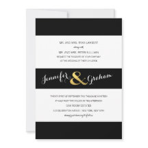 Moderne Typografie Schwarz-Weiß-Streifen | Gold