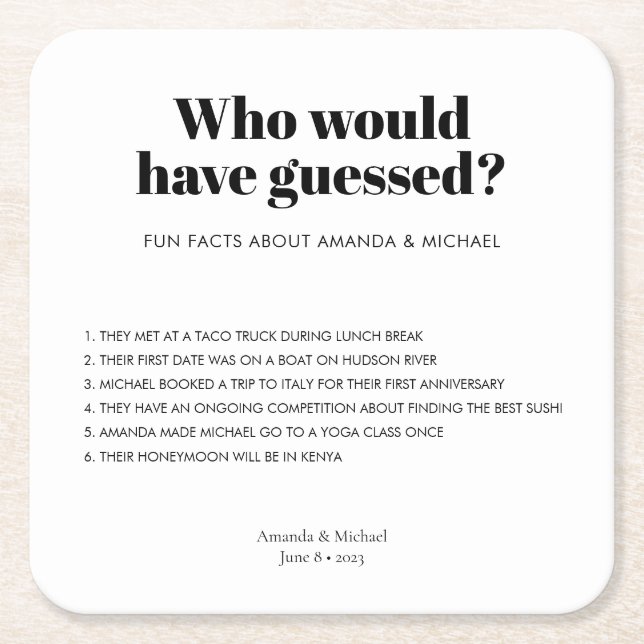 Moderne Typografie - Schwarz-weiße Hochzeitsfreude Rechteckiger Pappuntersetzer (Vorderseite)